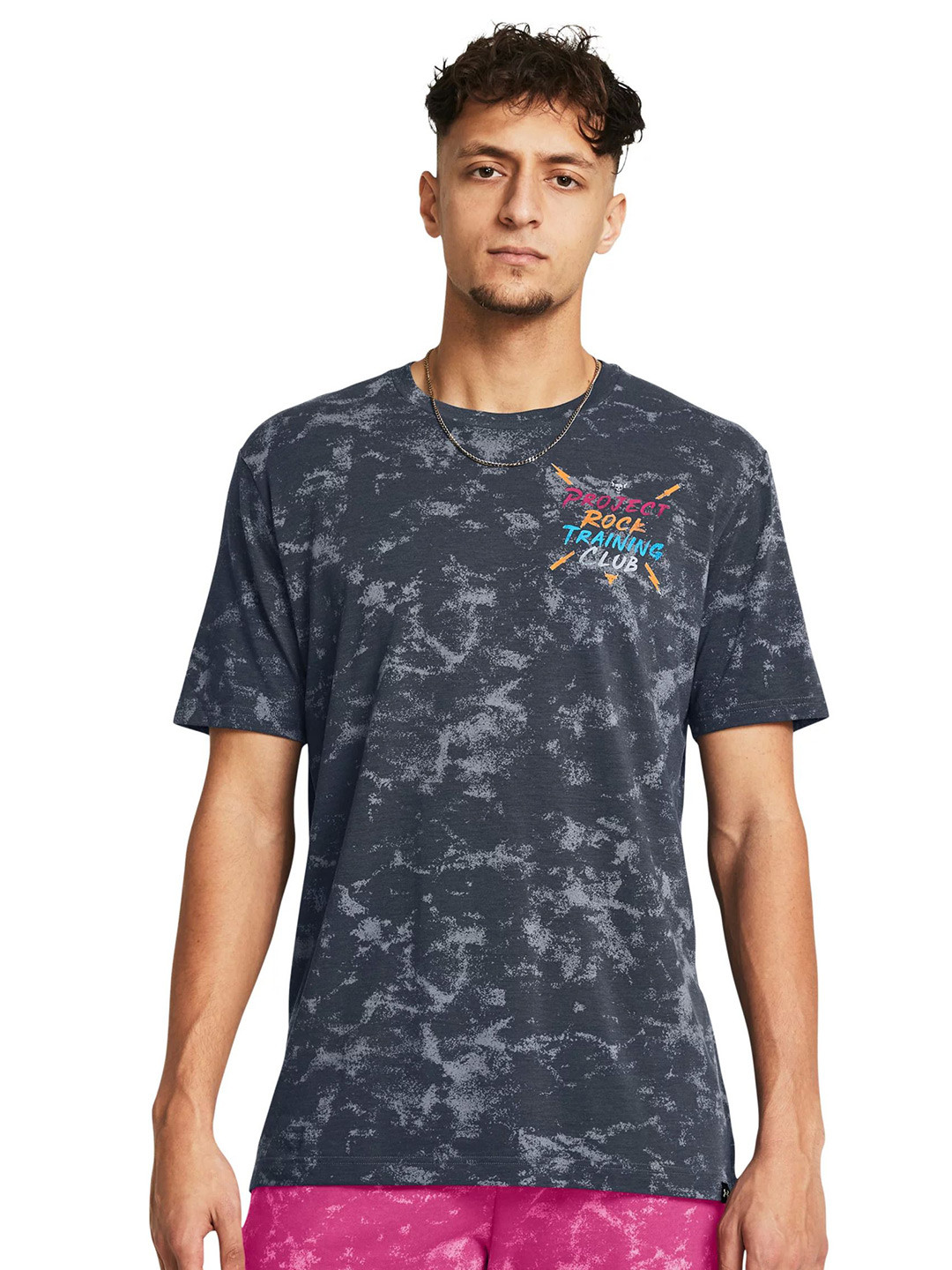 UNDER ARMOUR Project Rock AOP Relaxed-Fit Round Neck Tshirts