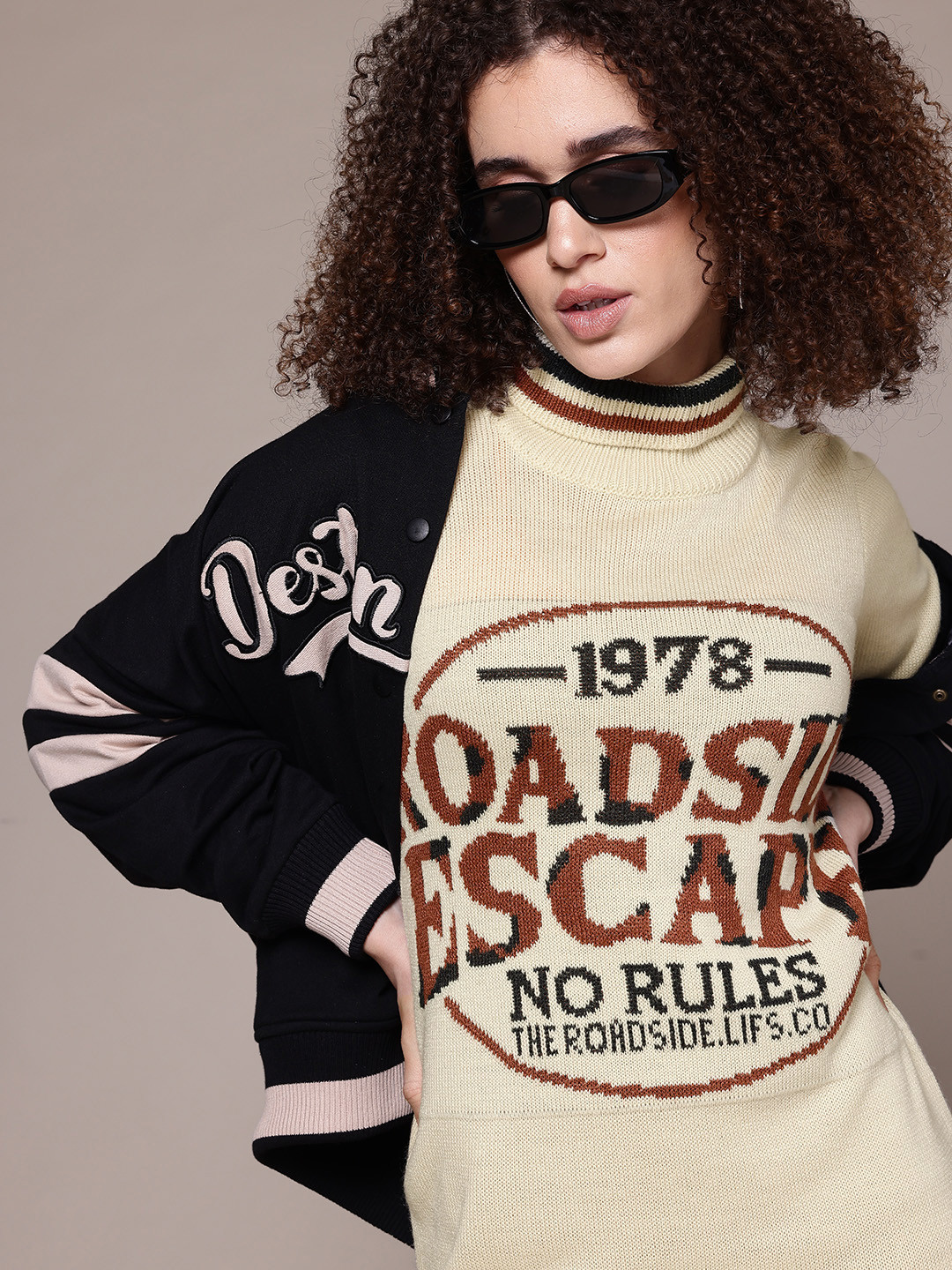 The Roadster Lifestyle Co. Brand Logo Jumper Midi Dress with Slits