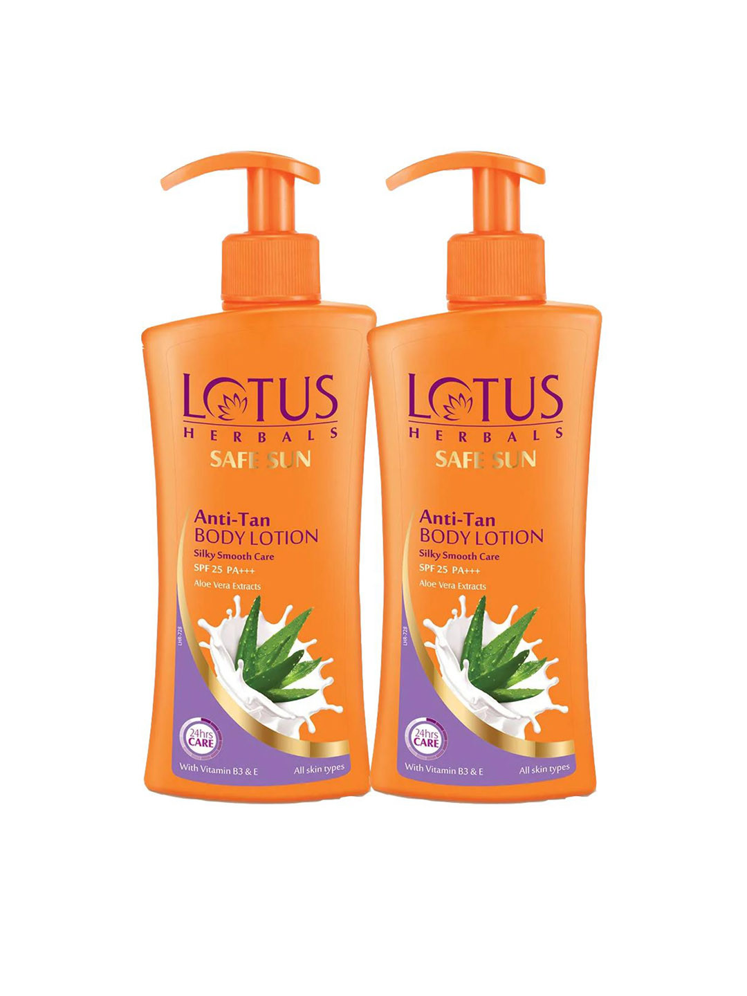 Lotus Herbals Safe Sun Set Of 2 Anti-Tan Body lotion SPF-25-250ml Each