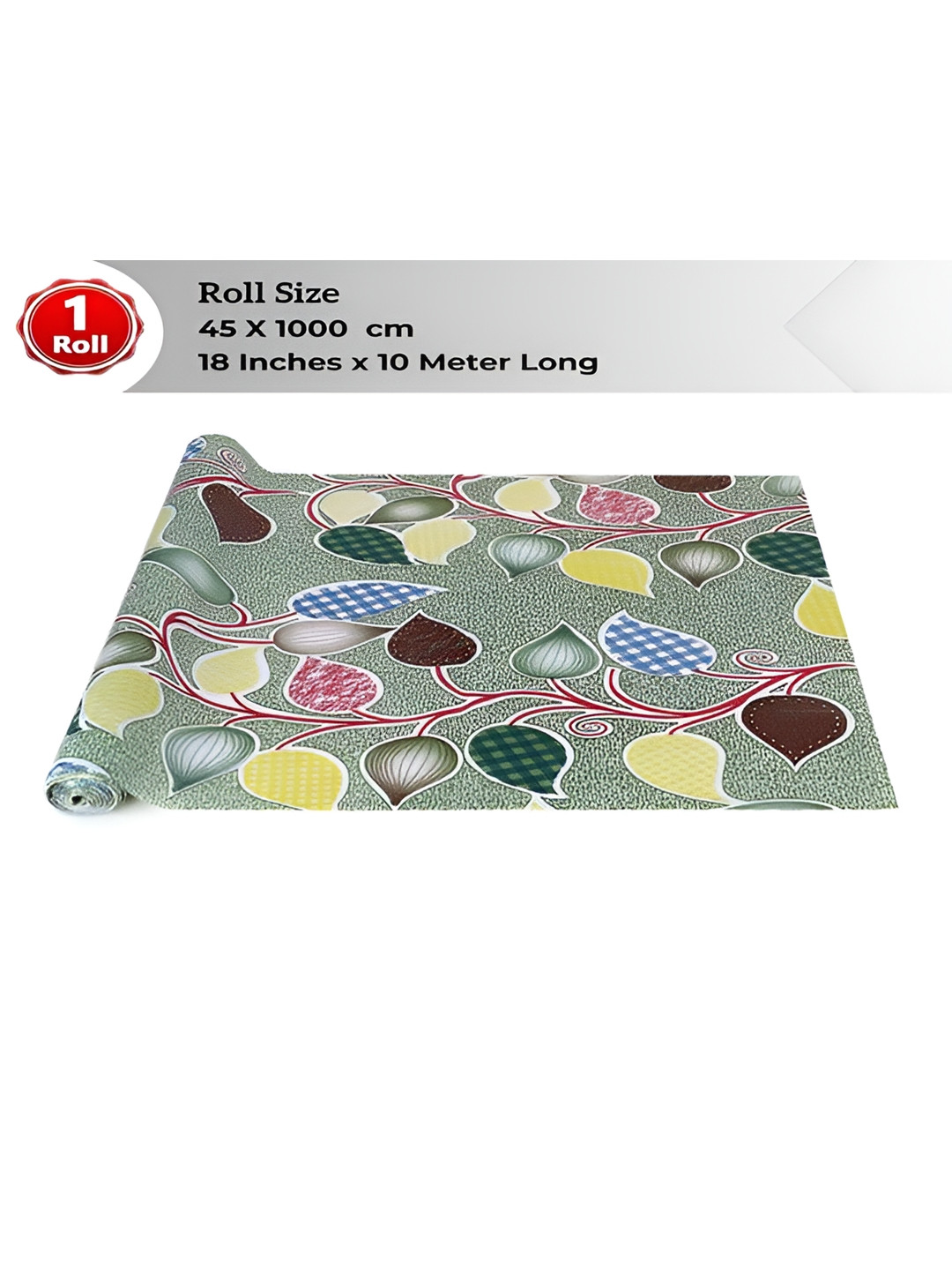 LooMantha Green & Yellow Floral Printed Water Resistant Shelf Liner Organisers