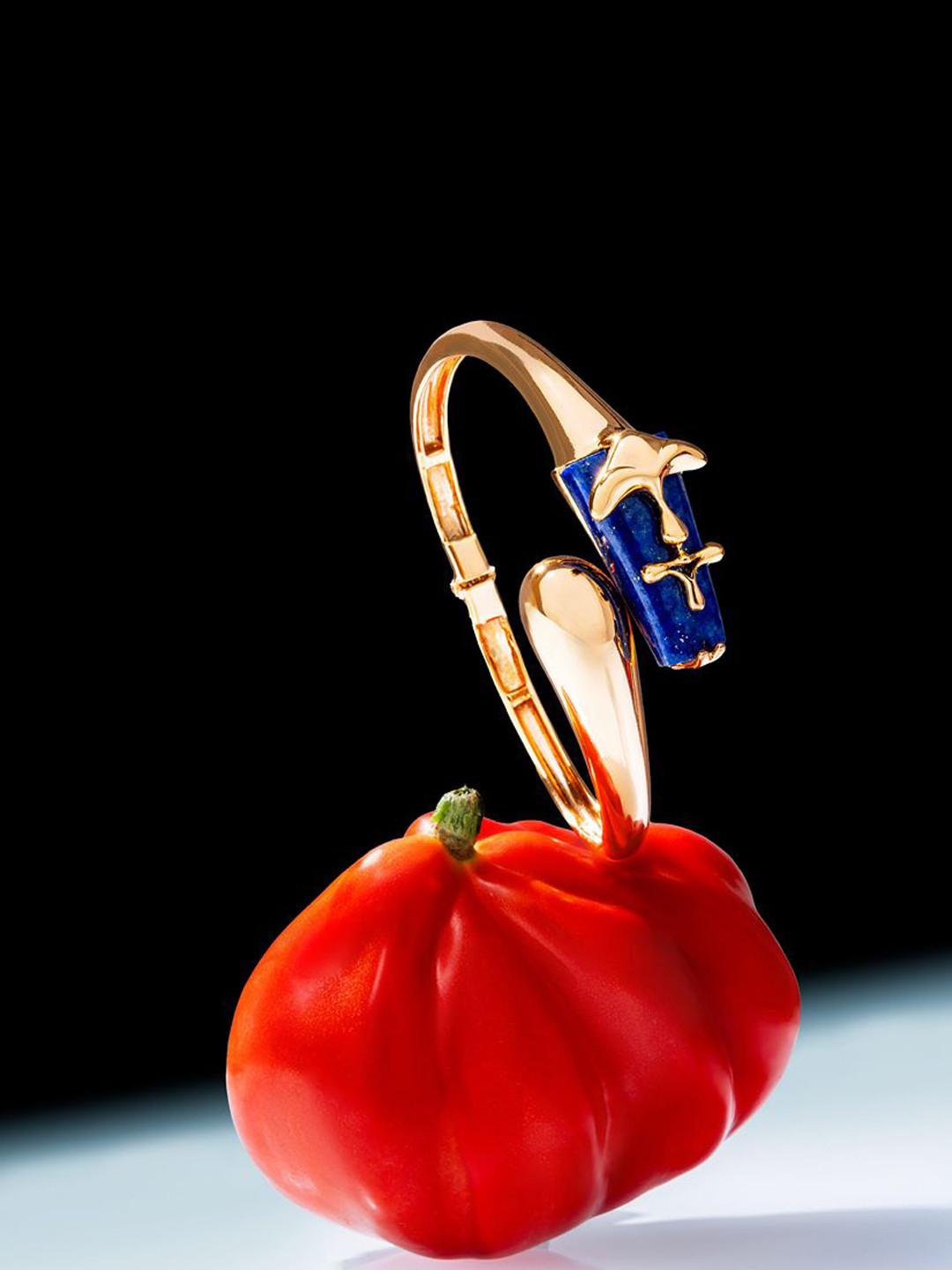 Outhouse The Lazuli Sculpt Gold-Plated Bangle