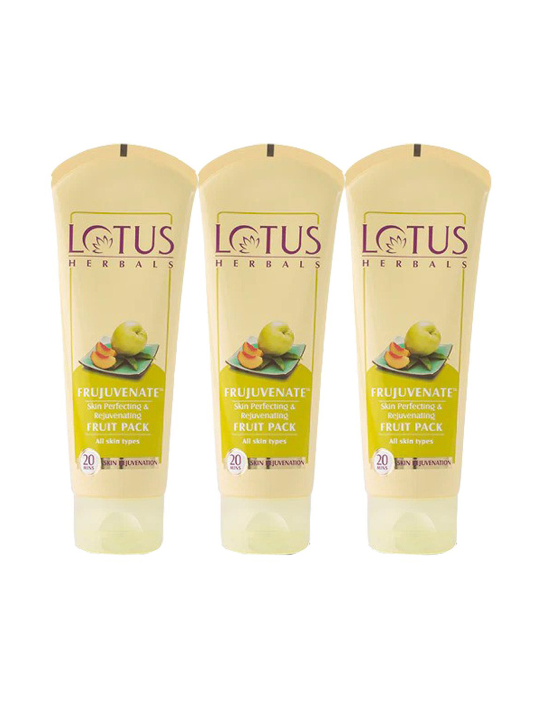 Lotus Herbals Frujuvenate Set Of 3 Skin Perfecting & Rejuvenating Face Pack-120g Each