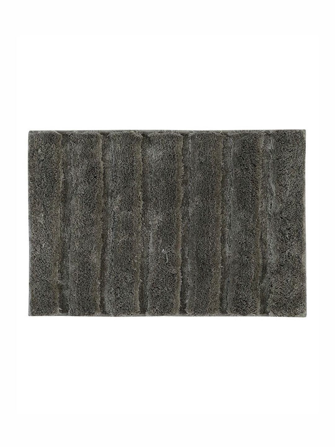 Pano Sydney Green Striped 1800 GSM Microfiber Tufted Rectangular Anti Skid Bath Rug