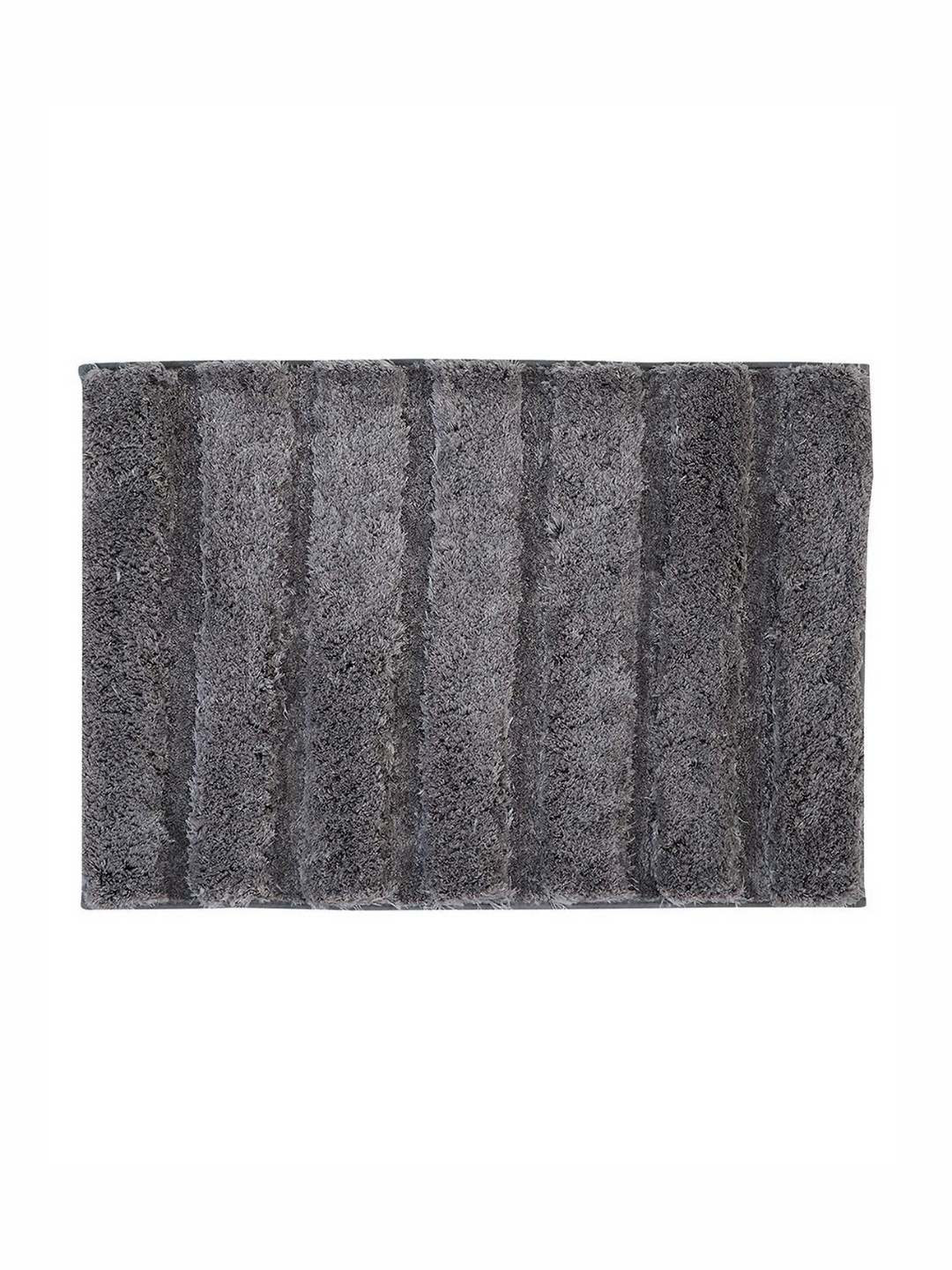 Pano Grey Textured 1800 GSM Microfibre Anti- Skid Bath Rug