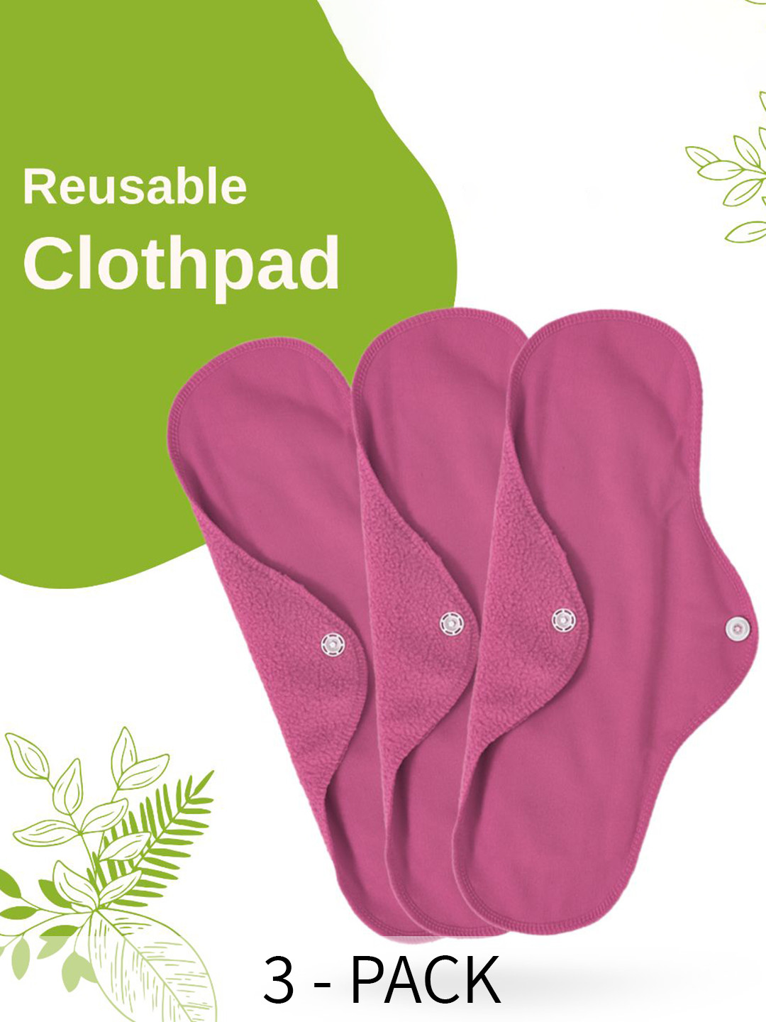 CareDone 3-Pcs Reusable Absorbent and Leak Proof Sanitary Napkin