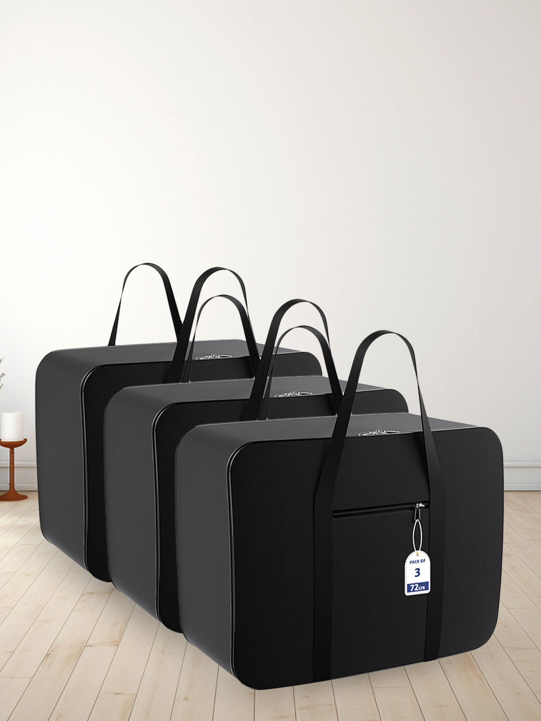 Kuber Industries Grey 3 Pieces Water Resistant Large Multi-Utility Organisers