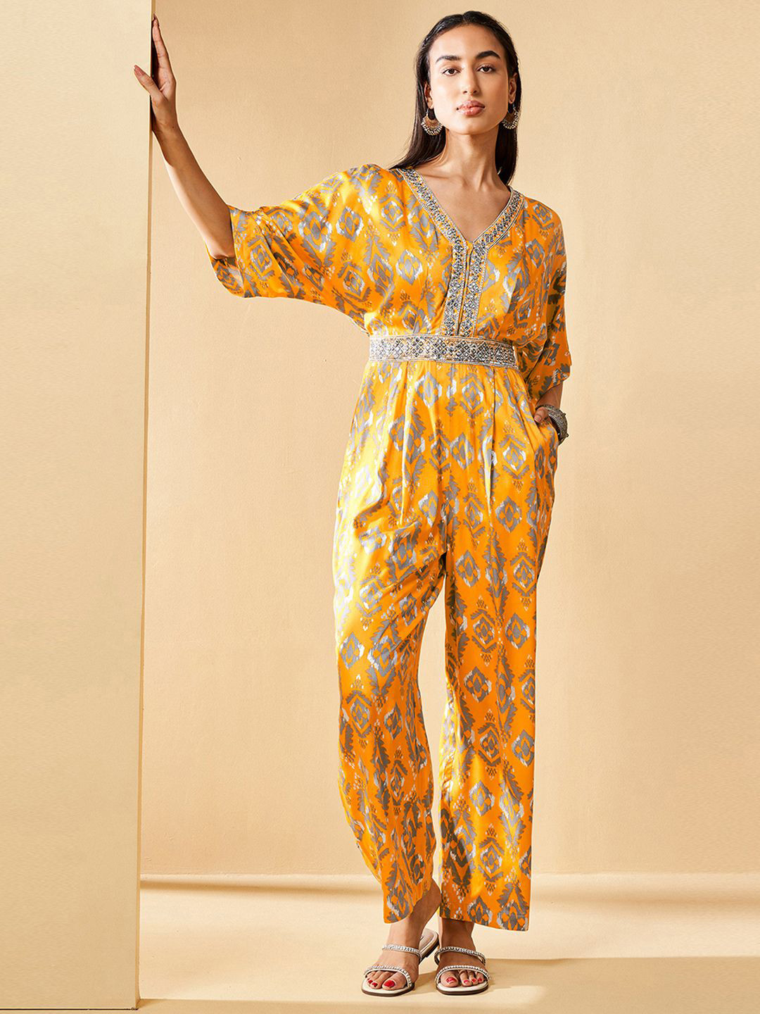Global Desi Women Printed Basic Jumpsuit