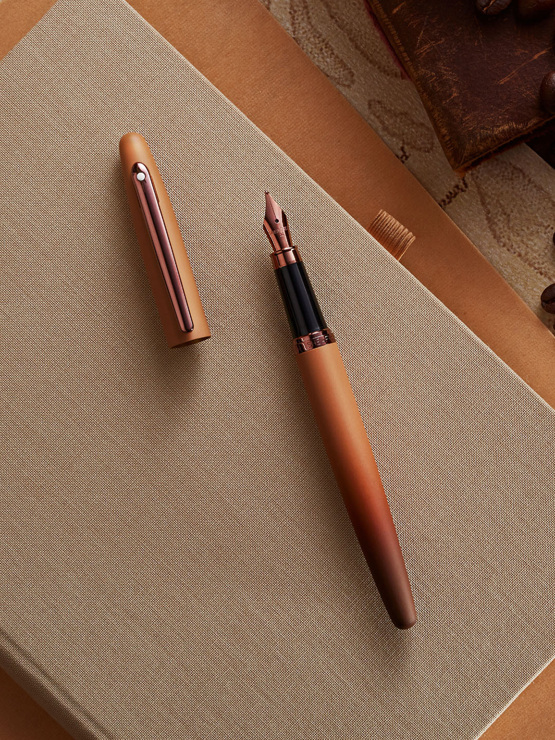 Sheaffer Dark Brown with Brown Trim E9428 Coffee Edition VFM Medium Nib Fountain Pen