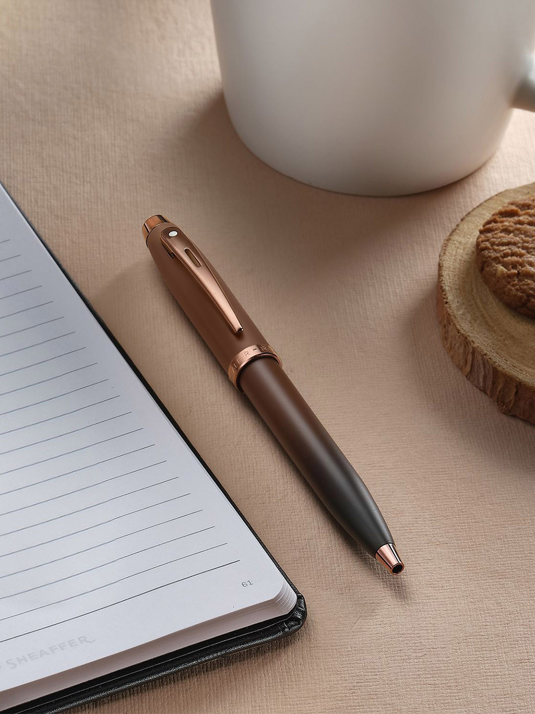 Sheaffer Light Brown with Brown Trim E9374 Gift100 Ballpoint Pen