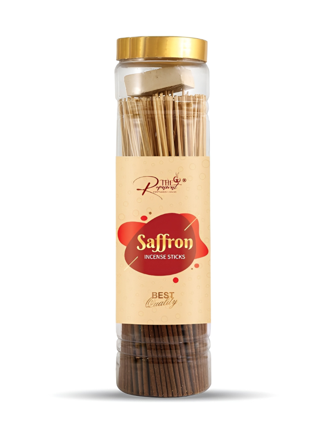 THE RUPAWAT Perfumery House Brown & Beige Textured Wooden Saffron Incense Sticks- 100g