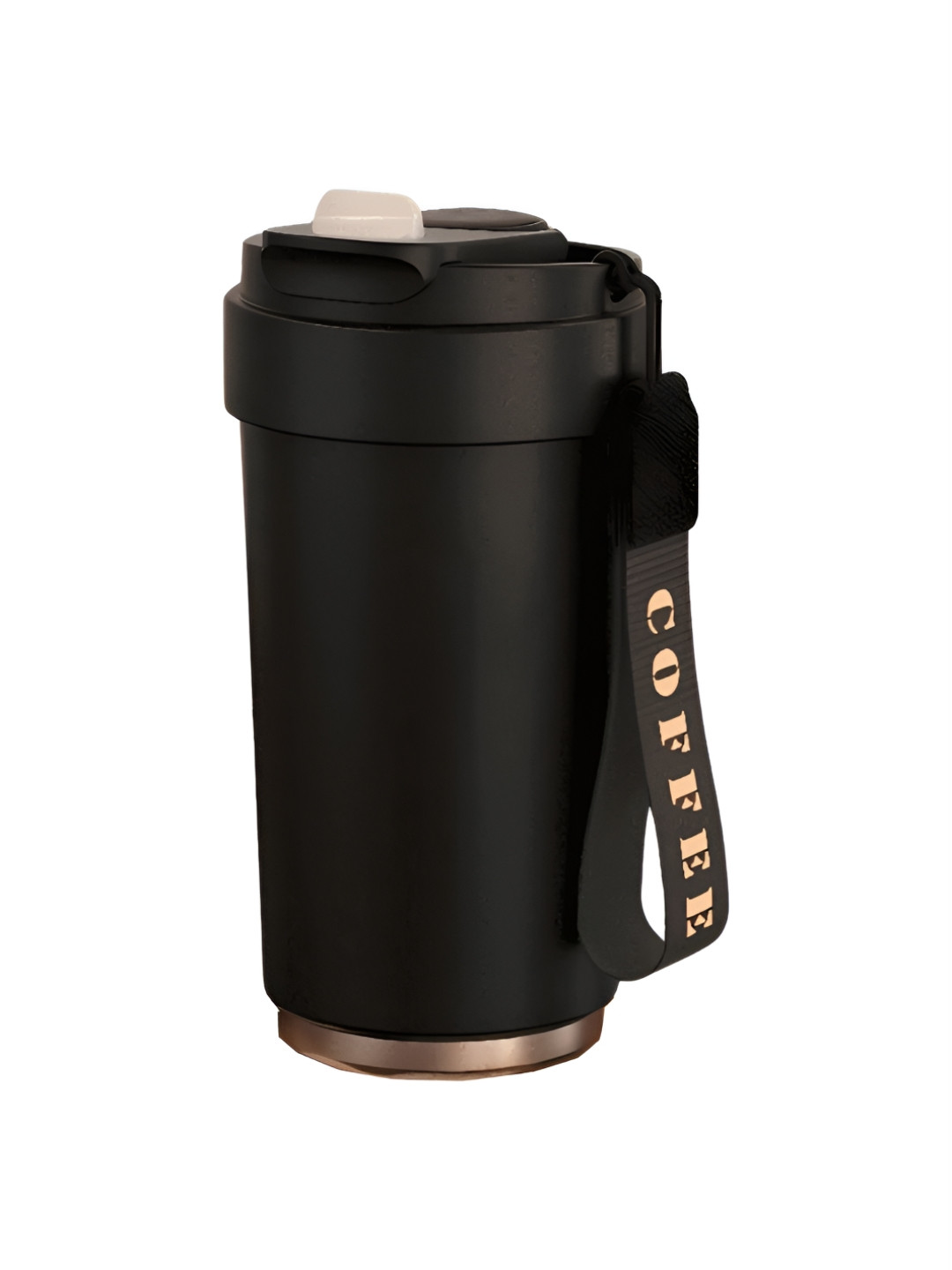 YELONA Pregnant Couple Black Stainless Steel Dishwasher Safe Mug-420ml