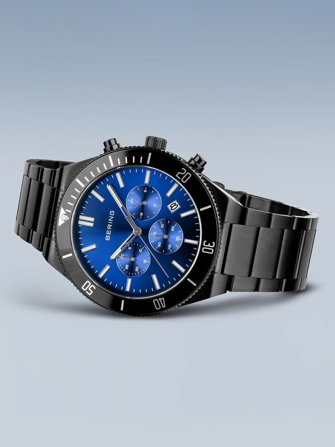 BERING Men Dial & Stainless Steel Bracelet Style Straps Analogue Watch 15043-727