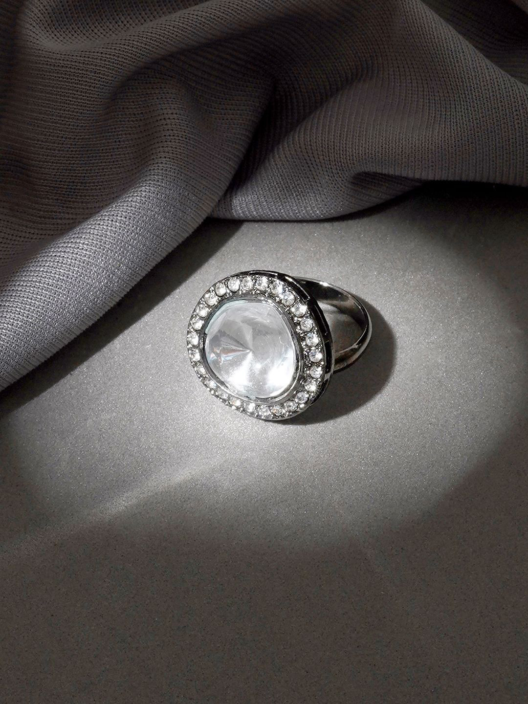 TEEJH Stone Studded Finger Ring