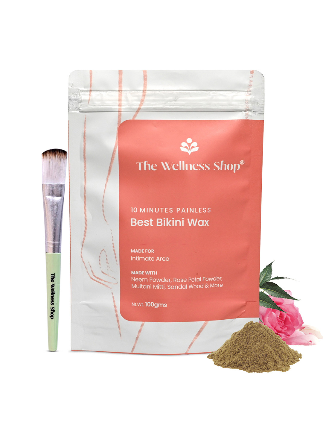 The Wellness Shop Best Bikini Wax - 10 Minutes Herbal Wax Powder - 100g