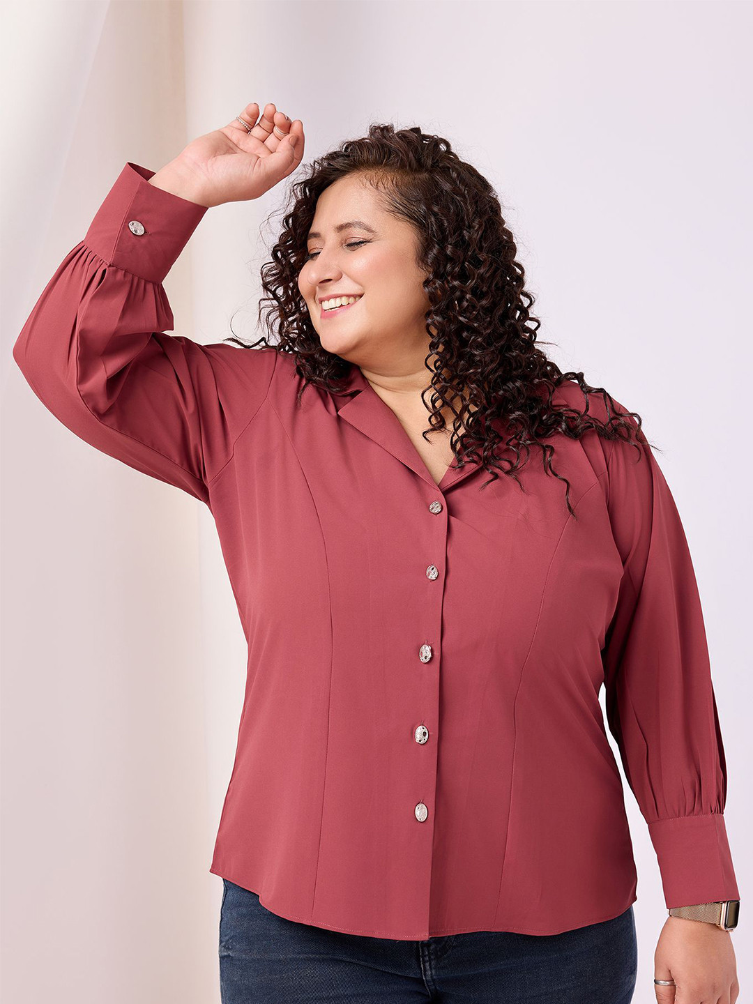 ONRA Women Solid Standard Opaque Casual Shirt