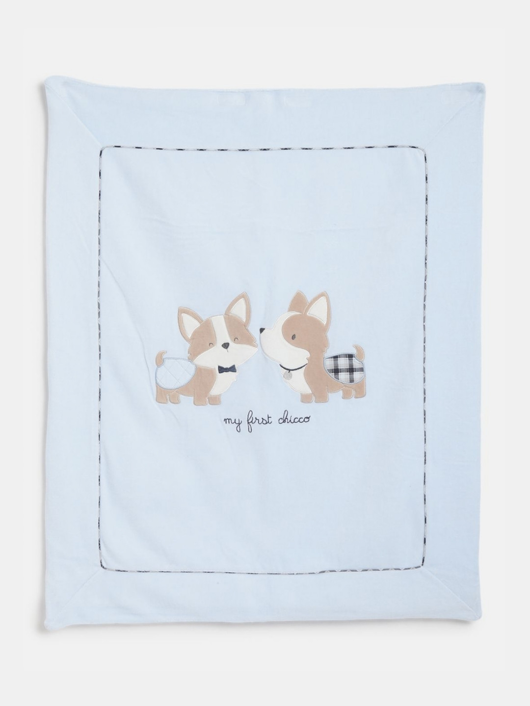 Chicco Blue & White Cartoon Characters Heavy Winter Single Bed Pram