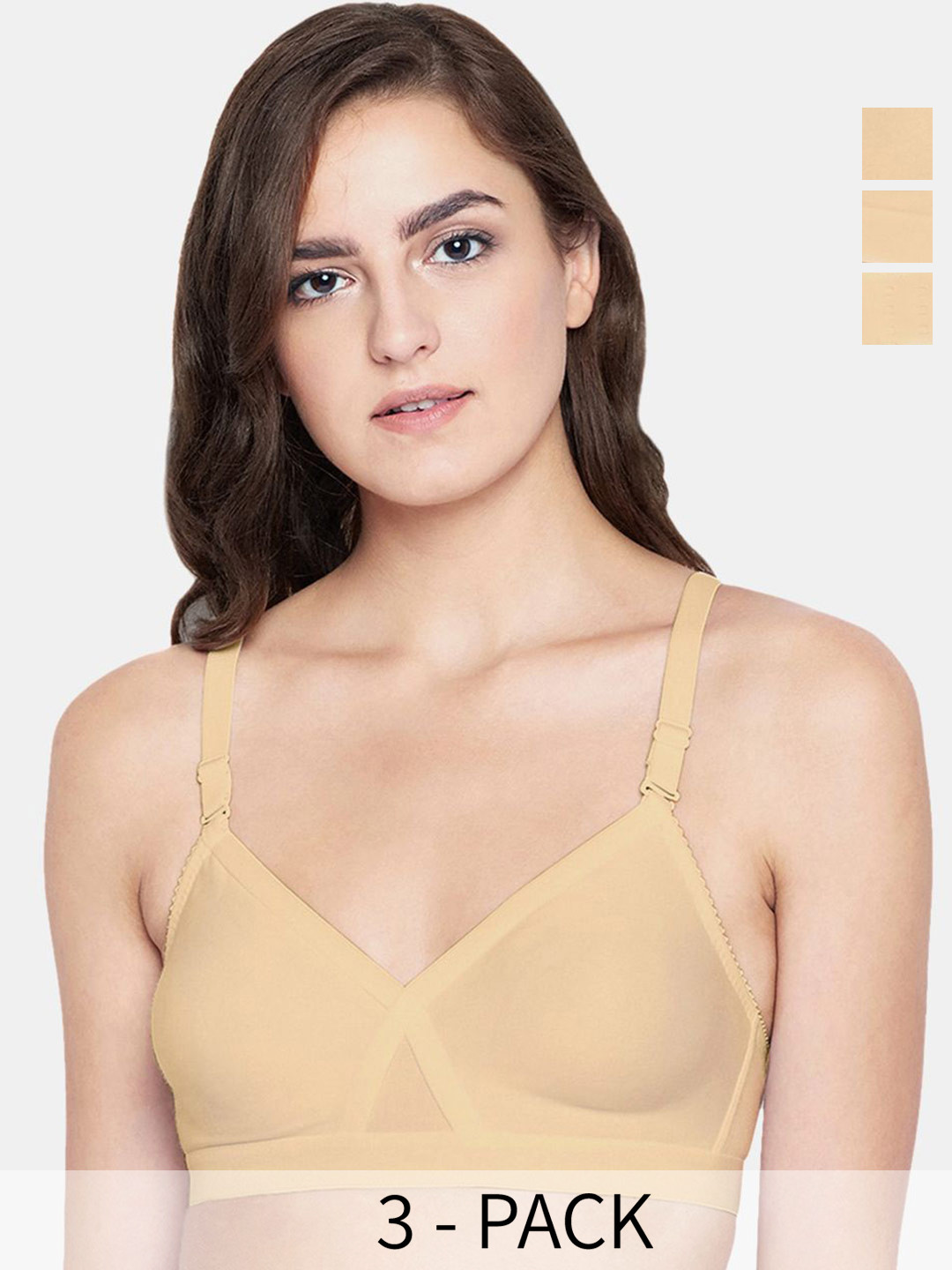 Bodycare Pack of 3 Full Coverage Non Padded Non wired Seamless cup Bra FK-5589SSS-30D