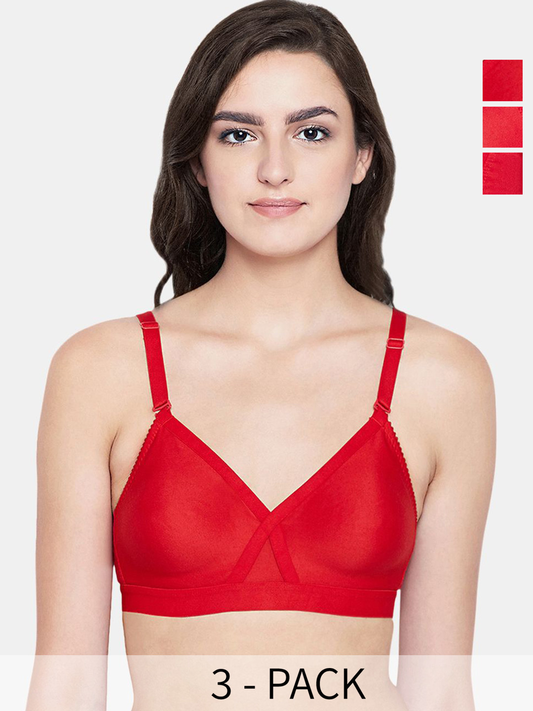 Bodycare Women Solid  Non Wired Full Coverage 3Pcs Cooton Non Padded Bra