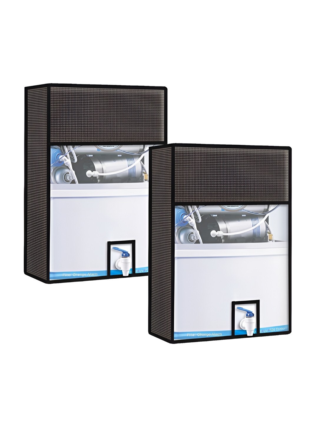 Kuber Industries Brown & Grey 2 Pieces Printed Water Purifier Appliance Covers