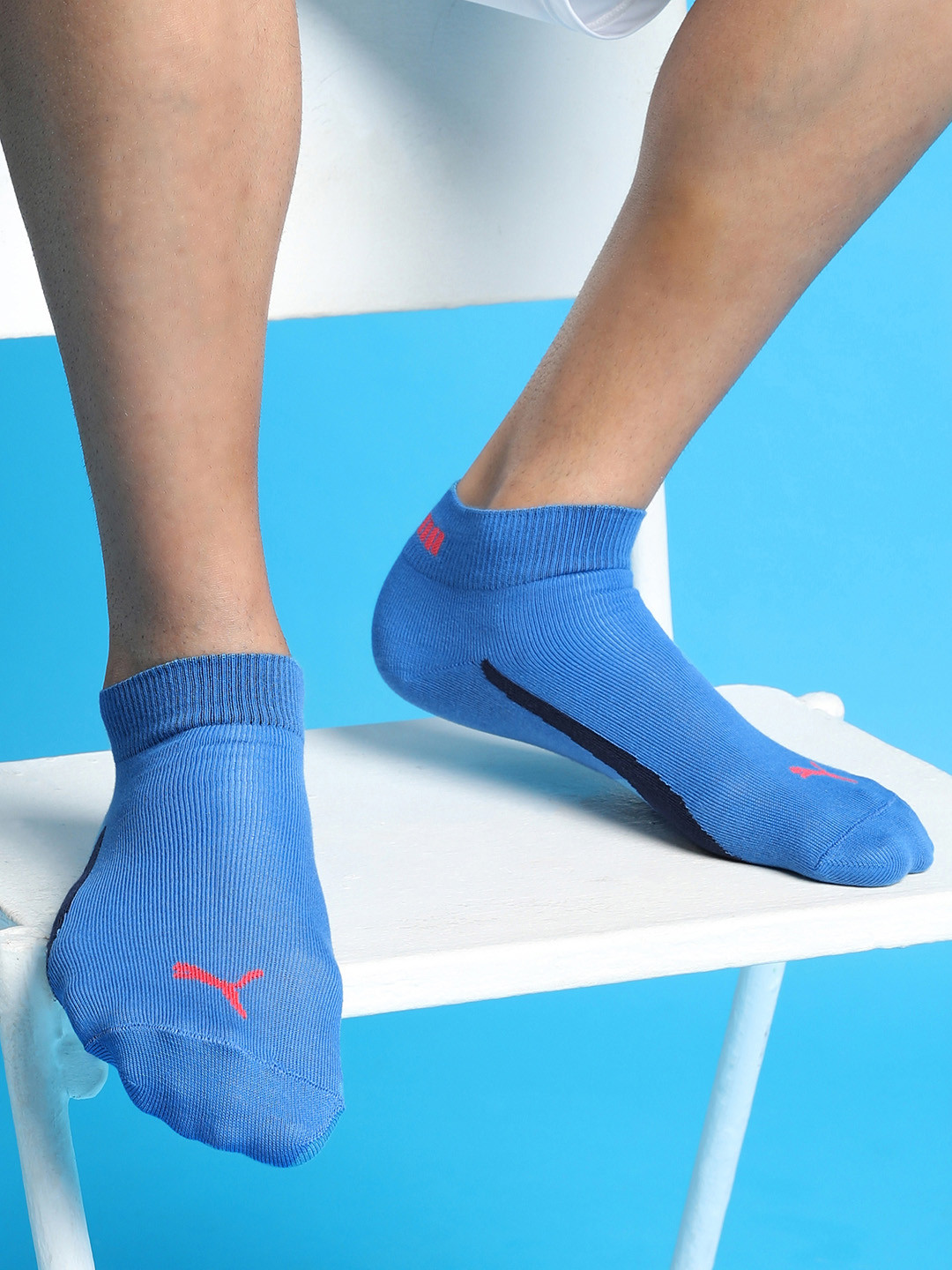 Puma Lifestyle Unisex Pack Of 3 Patterned Ankle Length Quarter Socks