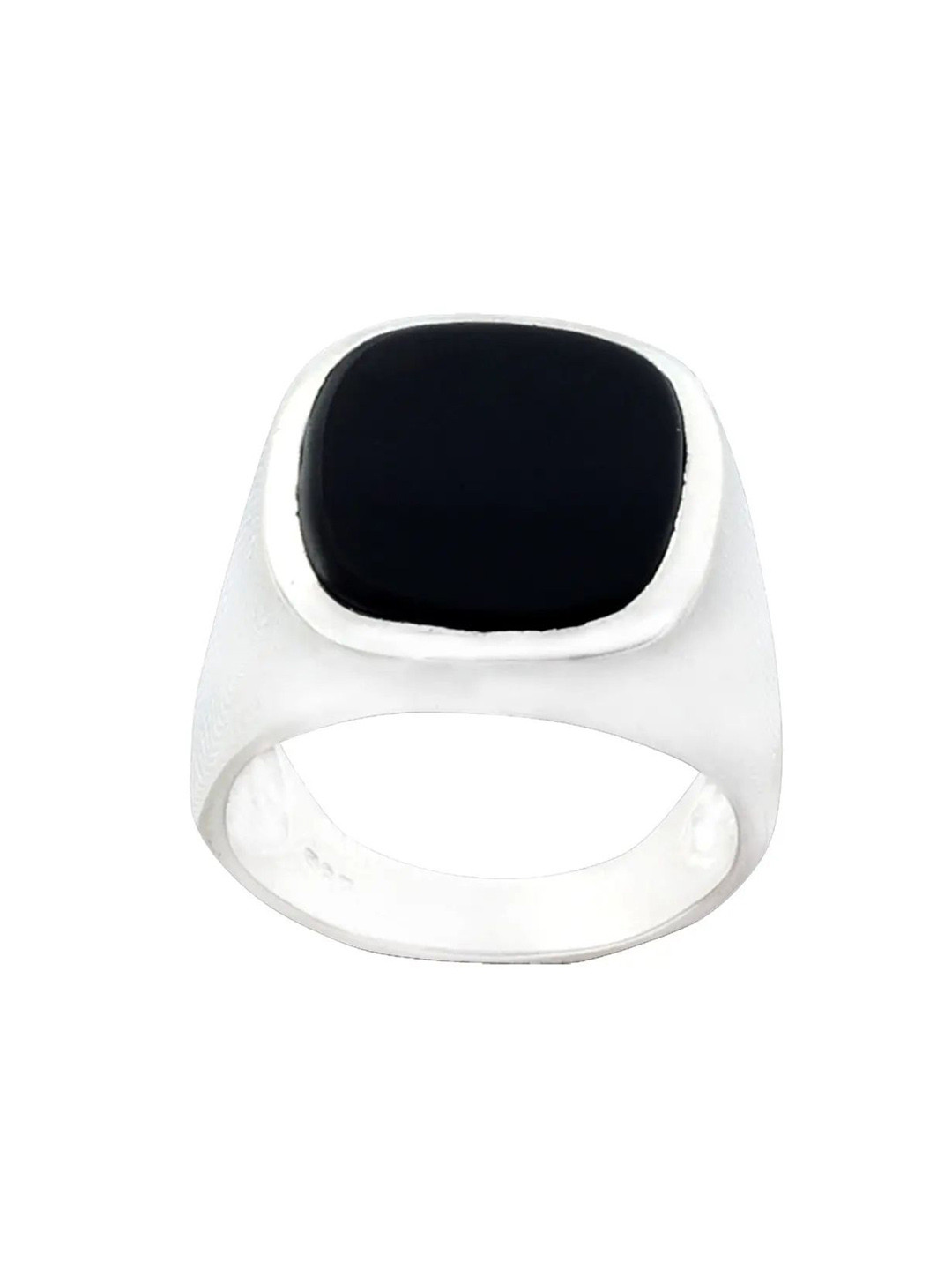 Exotic India Black Onyx Stone Oval Shape Sterling Silver Ring