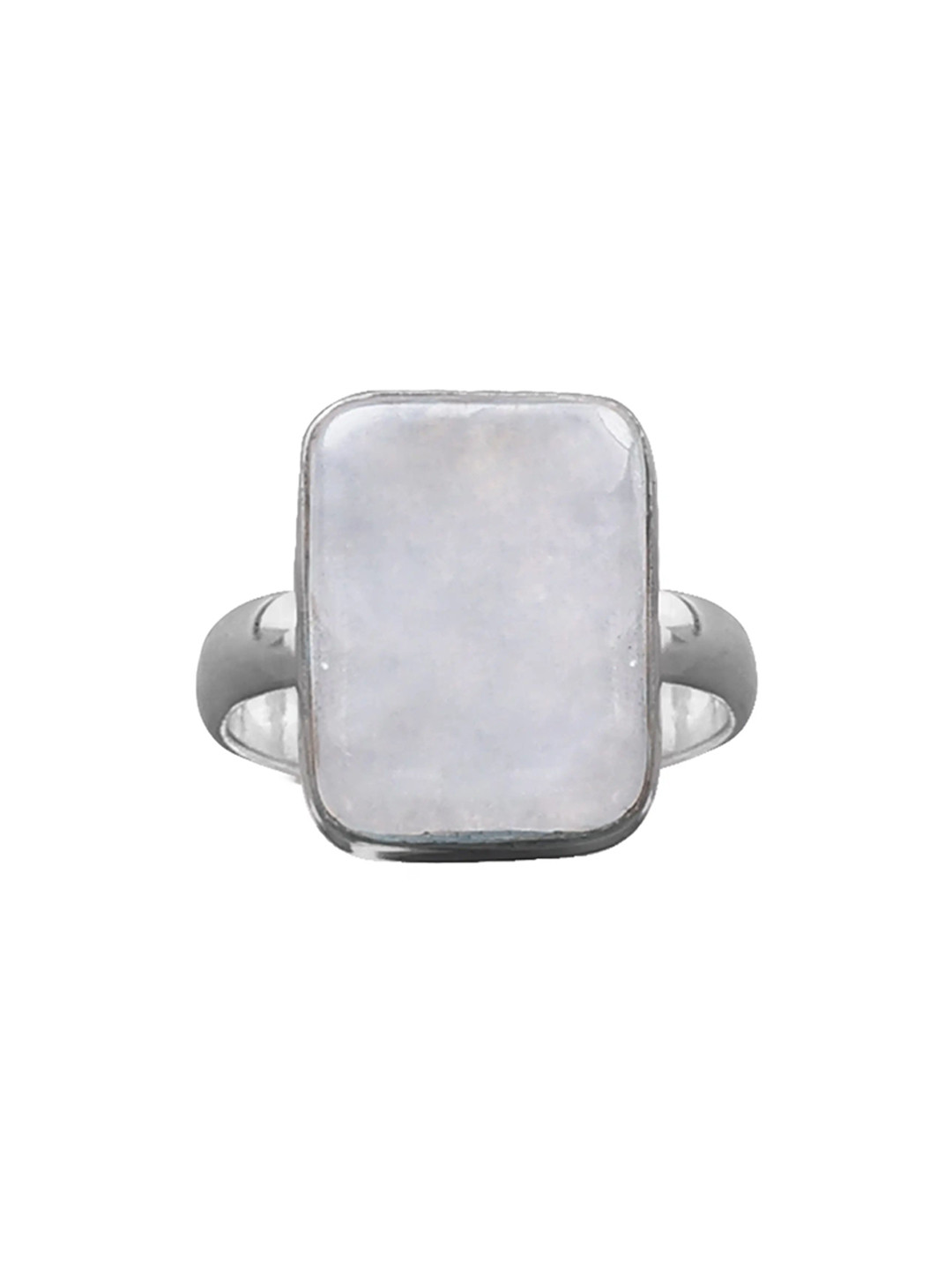 Exotic India Rainbow Moonstone Stylish Sterling Silver Ring