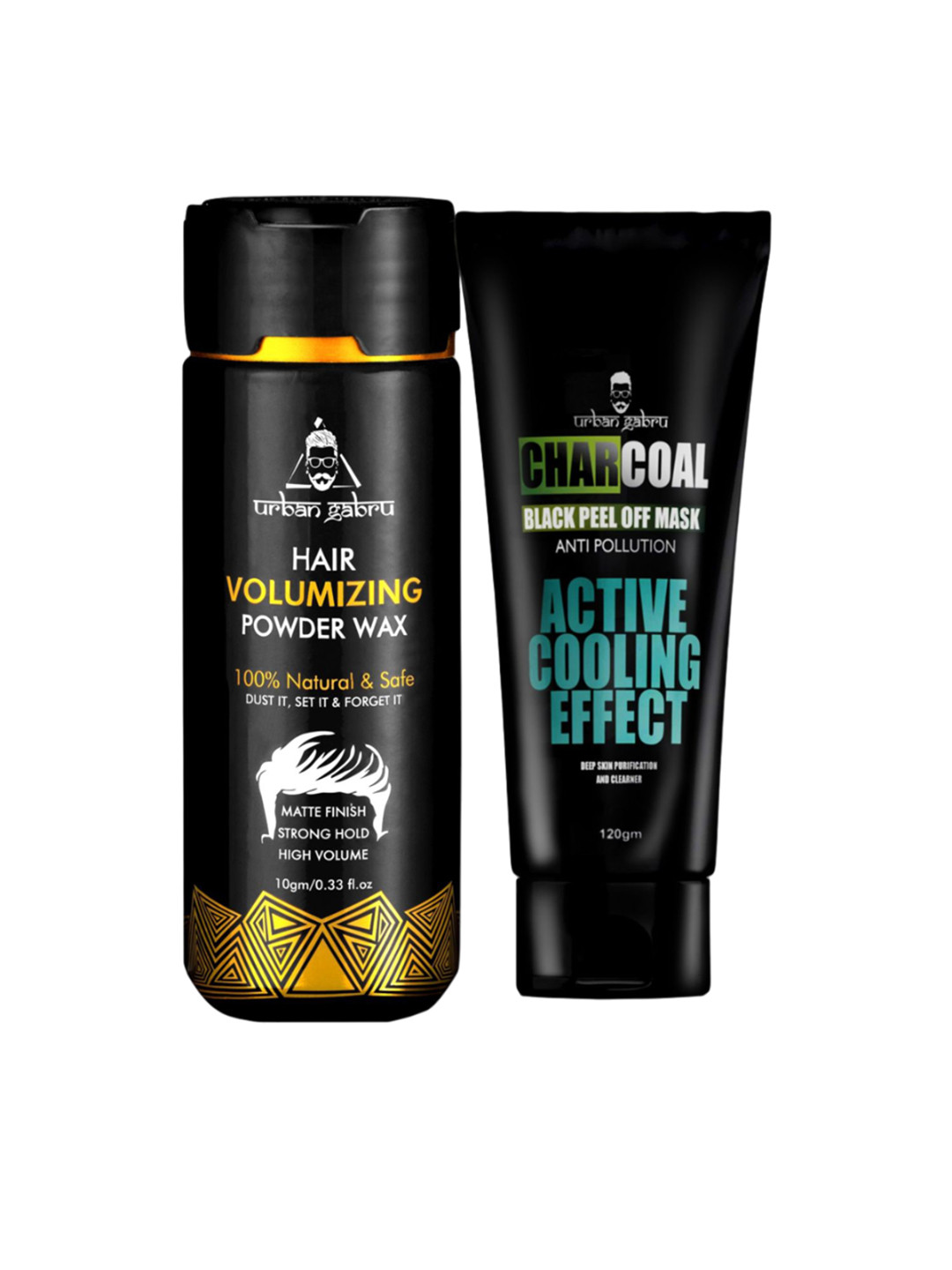 URBANGABRU Hair Volumizing Powder Wax 10g & Charcoal Black Peel Off Mask 120g