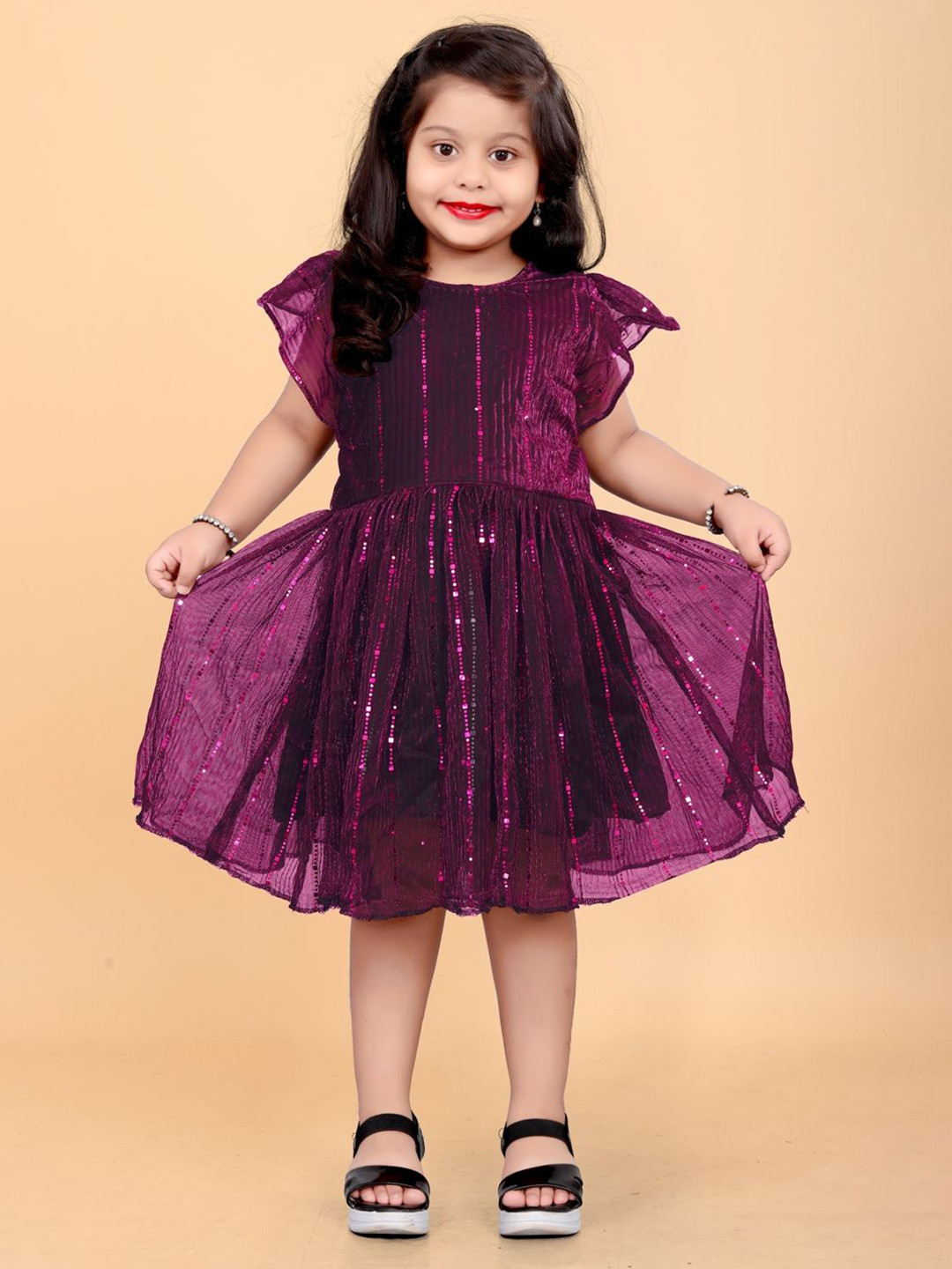 BAESD Girls Tikali Work Net Fit & Flare Dress