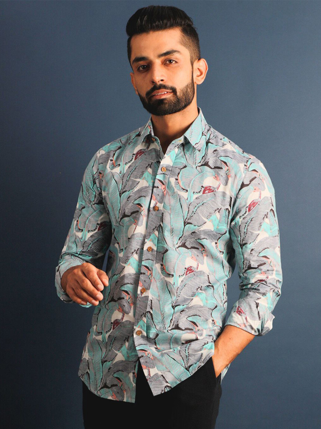 Lightpole Men Smart Opaque Printed Casual Shirt