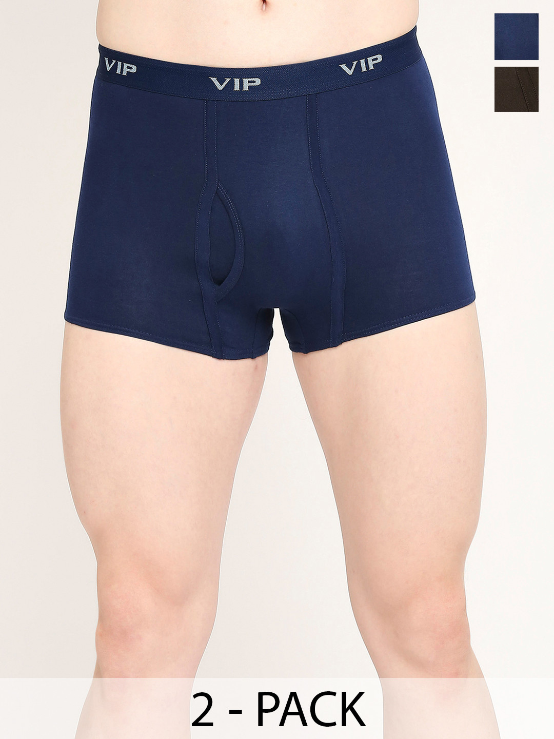VIP Pack Of 2 Pure Cotton Assorted Breathability Trunks VP-MI-TR-PUNCH-10P-PO2-80