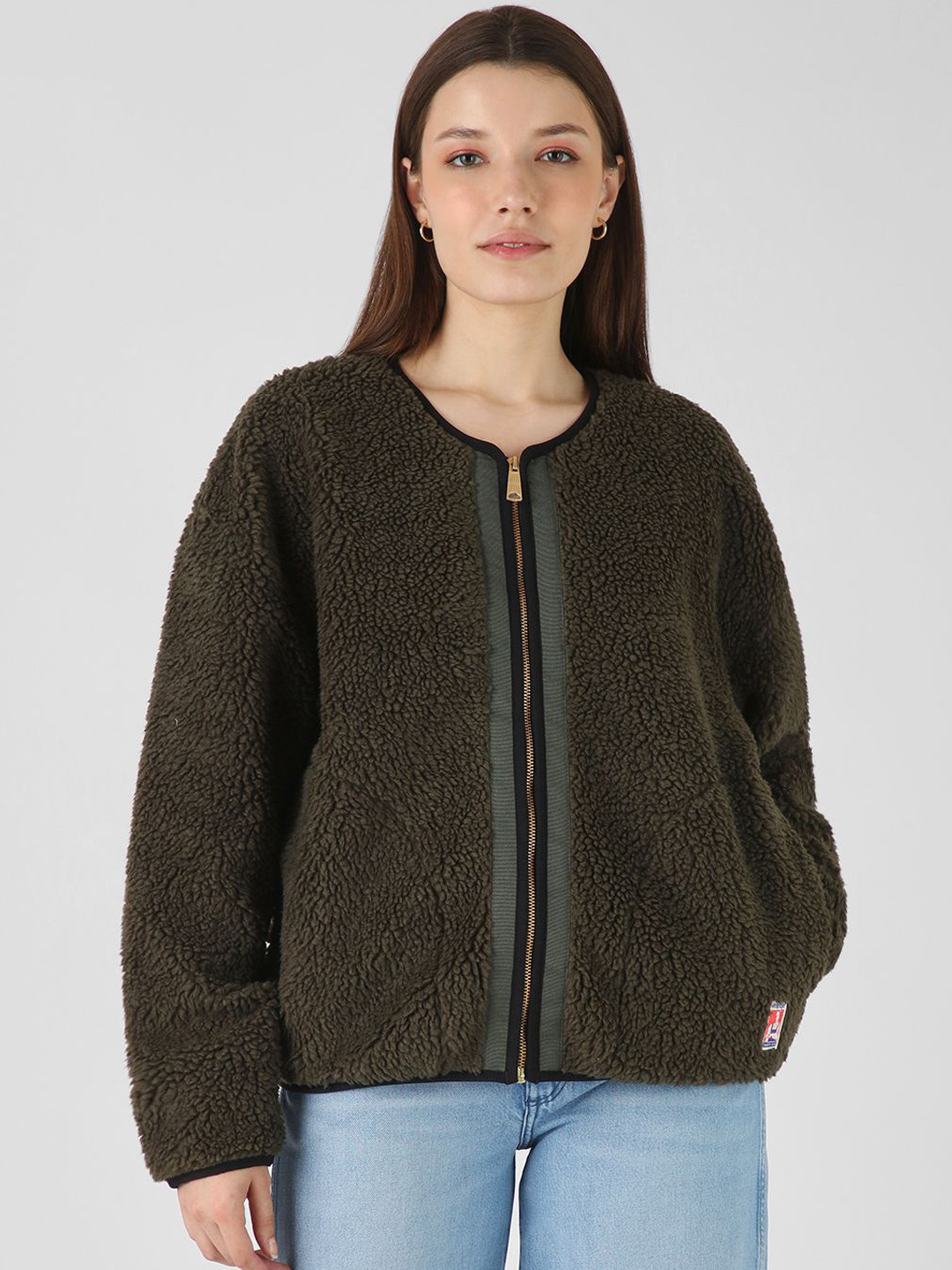 Wrangler Women Lightweight Open Front Jacket with Patchwork