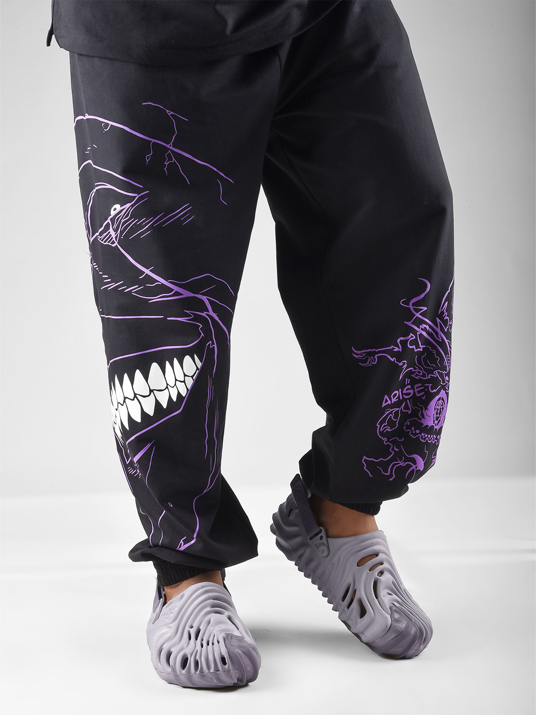 COMICSENSE Men Solo Leveling Anime Printed S Rank Baggy Fit Jogger Track Pant