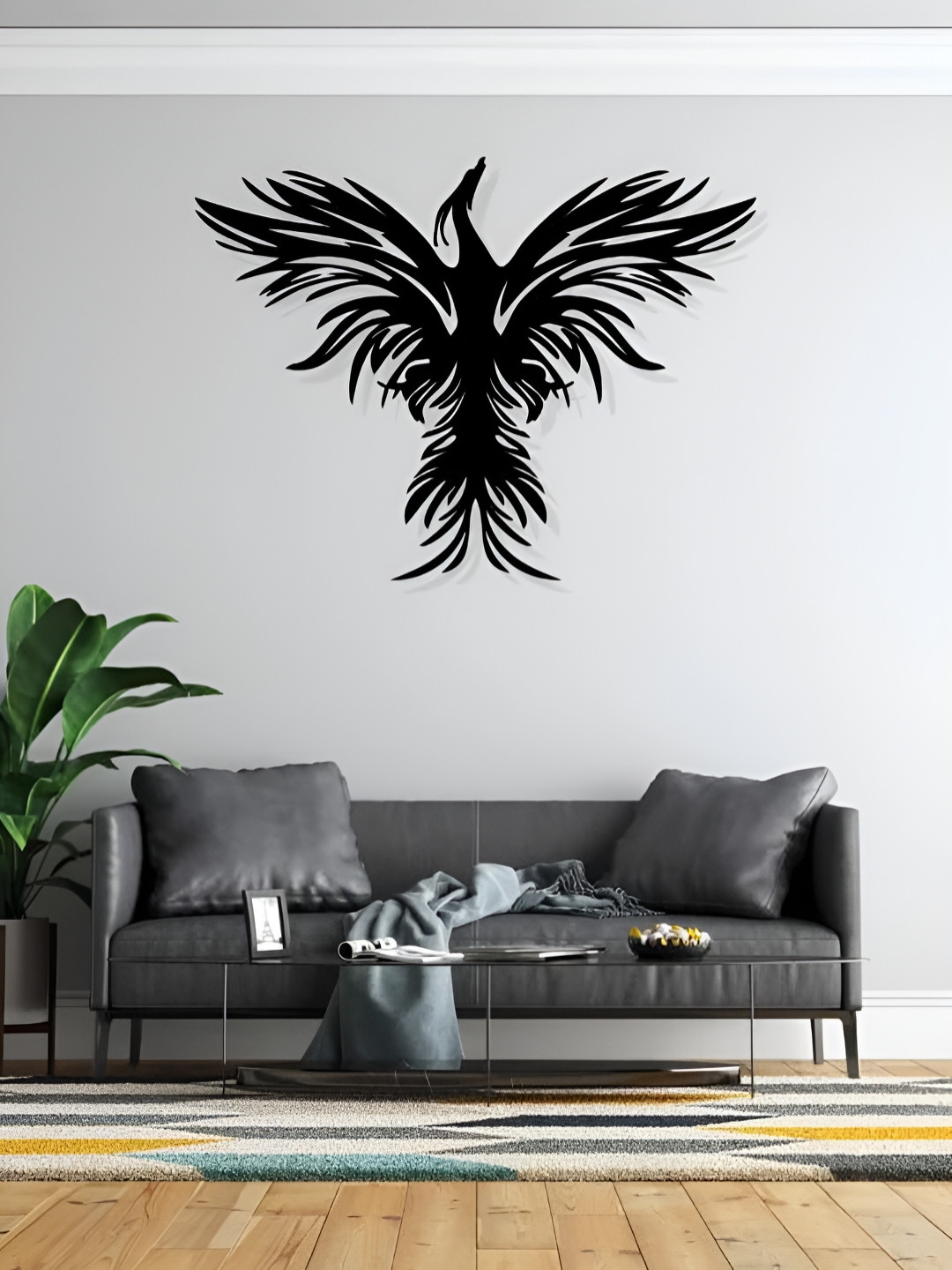 ARTROOMS Phoenix Metal Matte Hanging Hall Signs and Plaques-19In