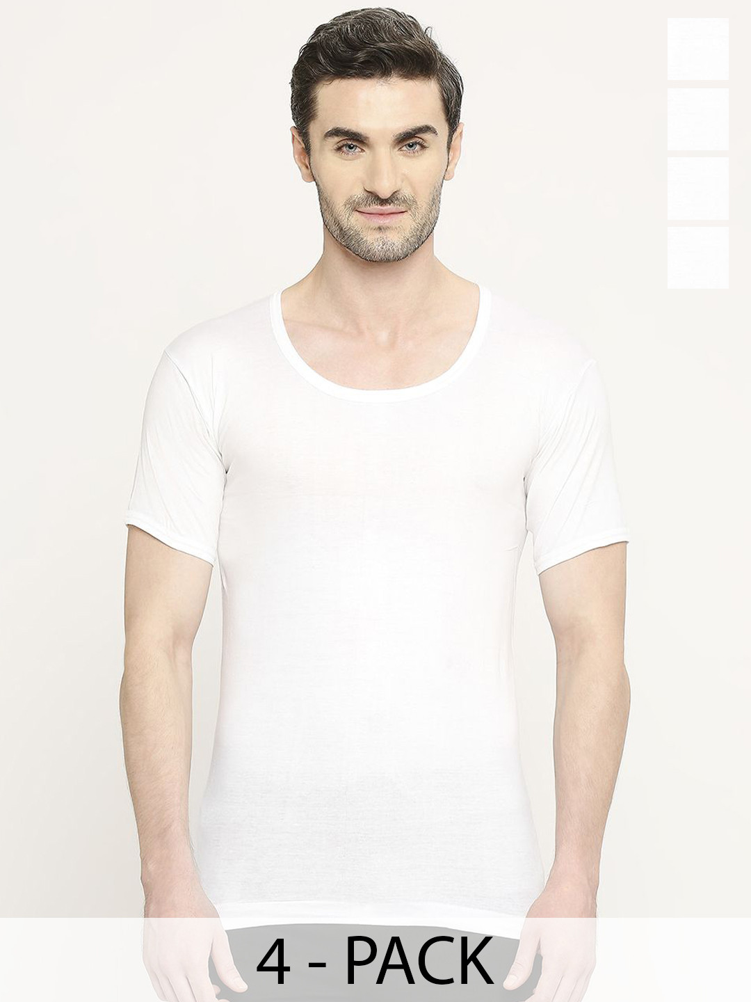 VIP Men Pack Of 4 Short Sleeves Innerwear