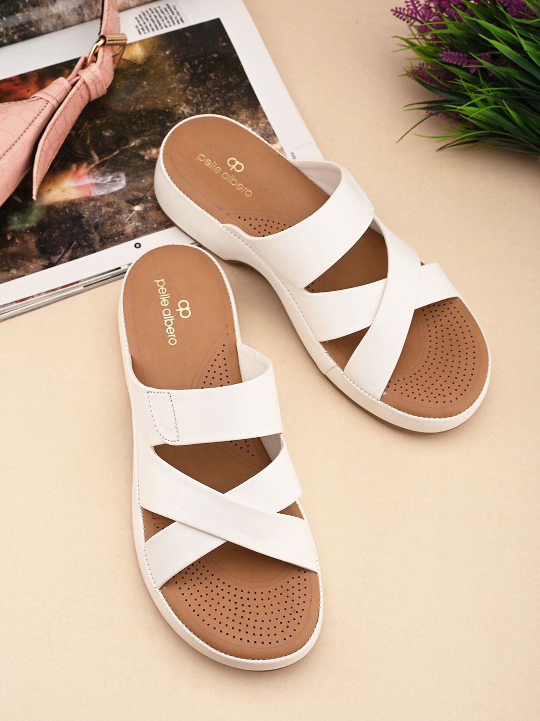 pelle albero Open Toe Comfort Sandals