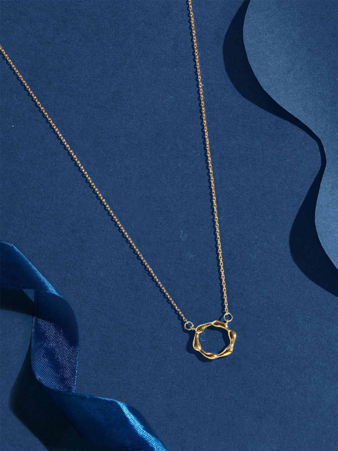 Accessorize 14KT Gold Plated Molten Flower Chain