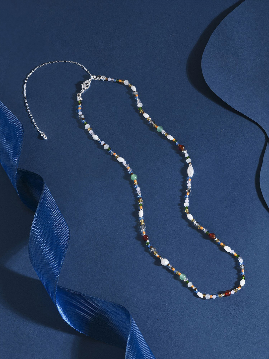 Accessorize Sterling Silver Pearl Beaded Necklace