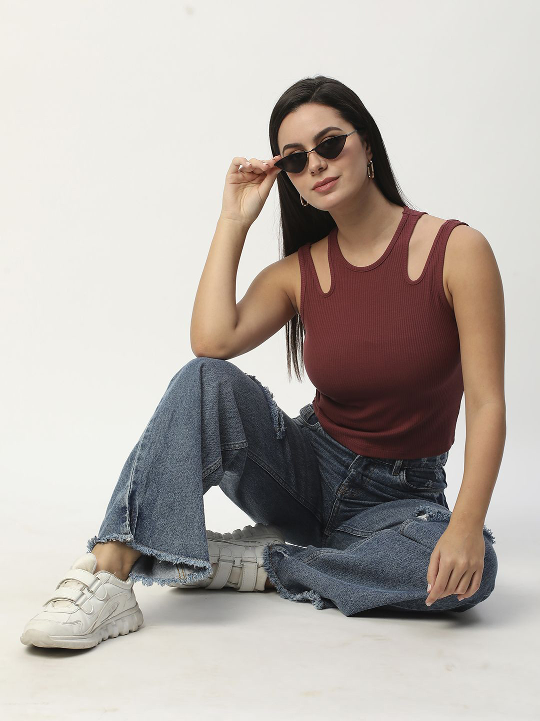 R&B Women Solid Tank Top