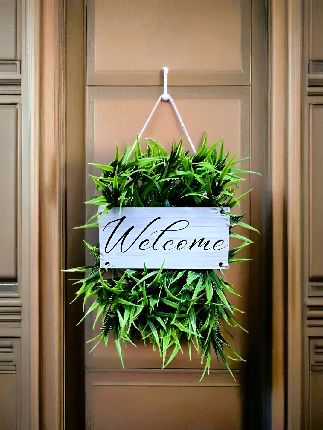 Akaar Welcome Plastic Matte Hanging Hall Signs and Plaques-7In