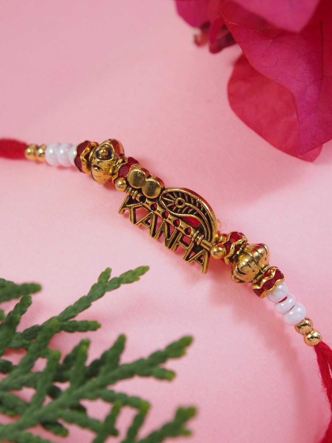 I Jewels Kanha Thread Rakhi With Roli Chawal & Greeting Card
