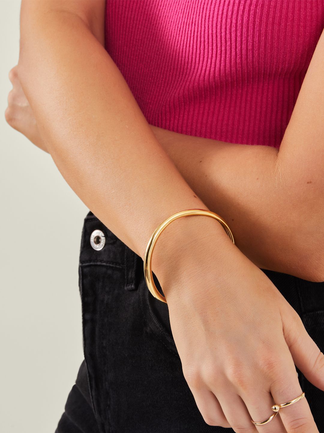 Buy Accessorize Gold Plated Molten Bangle Style Bracelet Bracelet for Women 30210737 Myntra