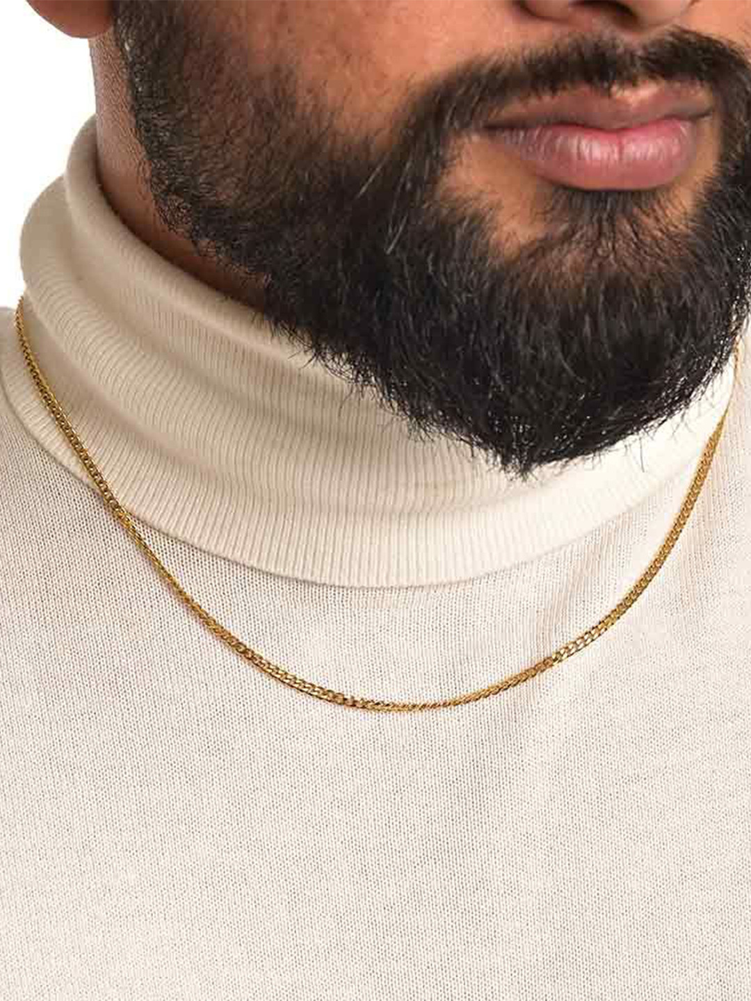 PALMONAS Stainless Steel Gold-Plated Chain