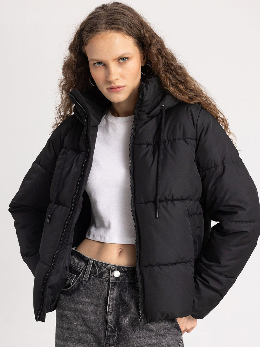 DeFacto Women Longline Puffer Jacket