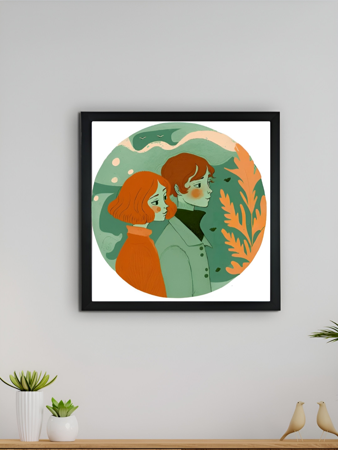 SOWPEACE Green & Rust Canvas Wall Photographs