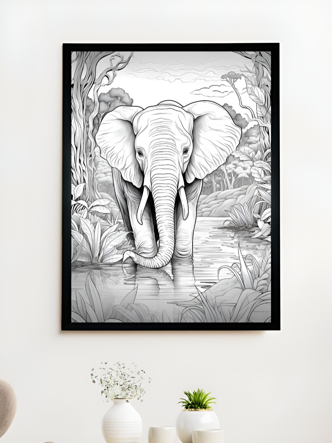 SOWPEACE Grey & White Birds & Animals Canvas Wall Art