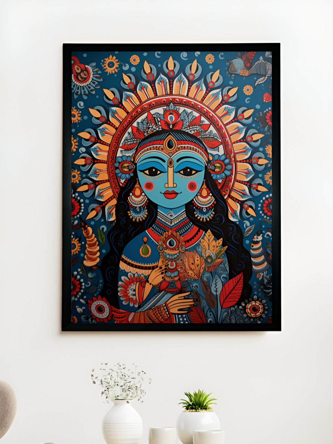 SOWPEACE Red & Blue Religious Canvas Wall Photographs