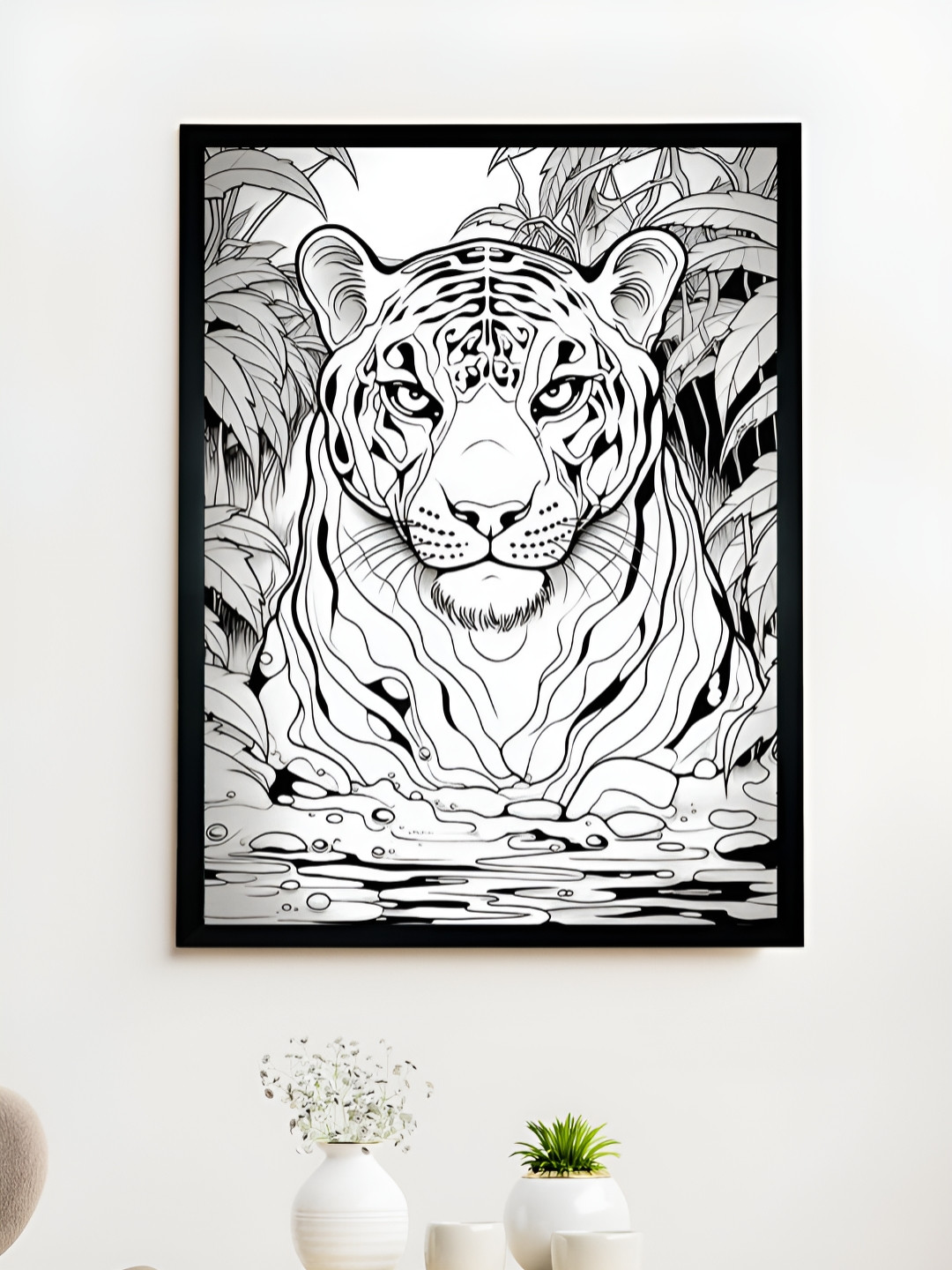 SOWPEACE White & Black Canvas Birds and Animals Wall Art