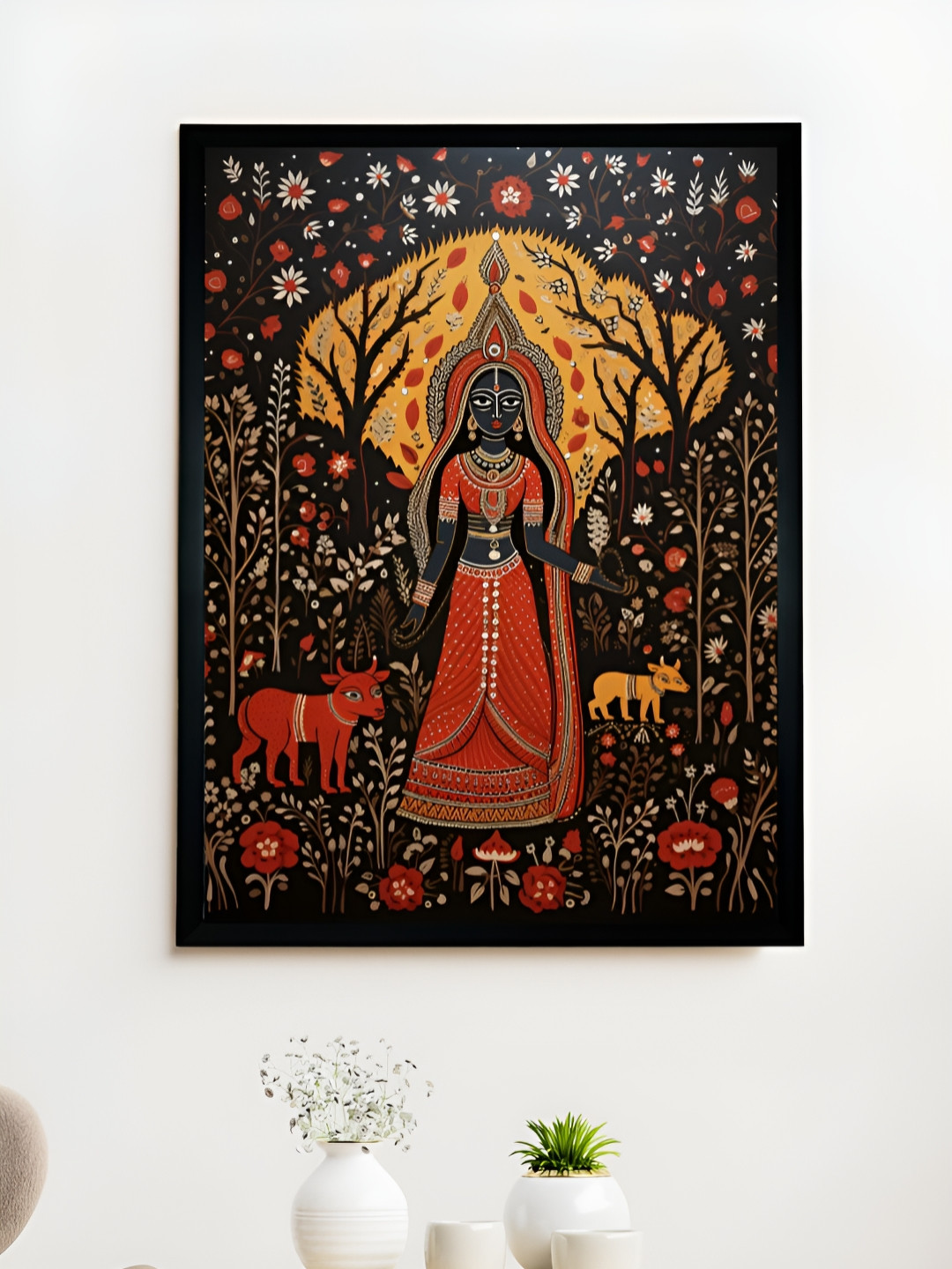 SOWPEACE Red & Mustard Mythical Photographs Wall Art