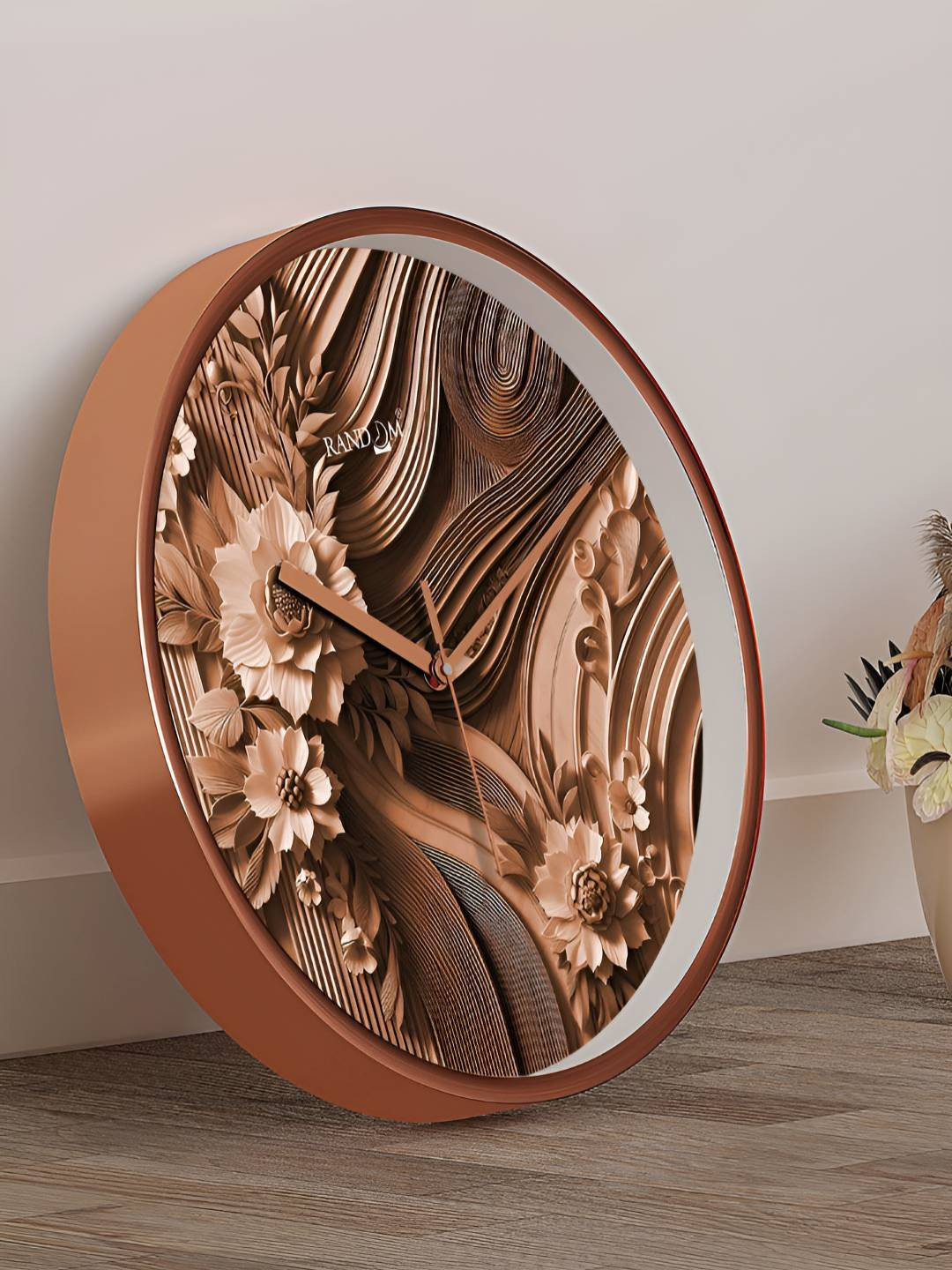 RANDOM Classic & Modern Stylish Tic Toc Movement Plastic Non Ticking Round Battery Analogue Wall Clock-30cm