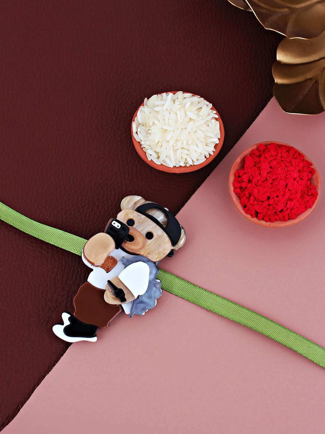 LUCKY JEWELLERY Boys Teddy Design Thread Rakhi